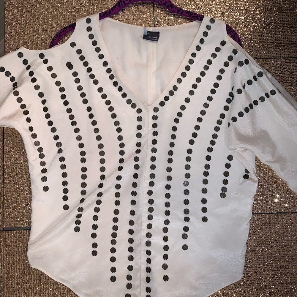Beautiful charmed cold shoulder blouse